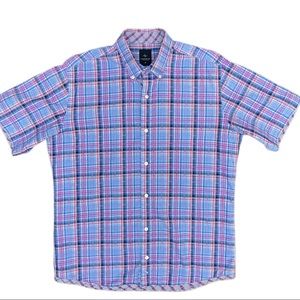 TAILORBYRD Button-Down Short Sleeve Shirt Size Med
